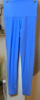 Beach Riot Sport powder blue pearlescent studded sides leggings Small 0-4